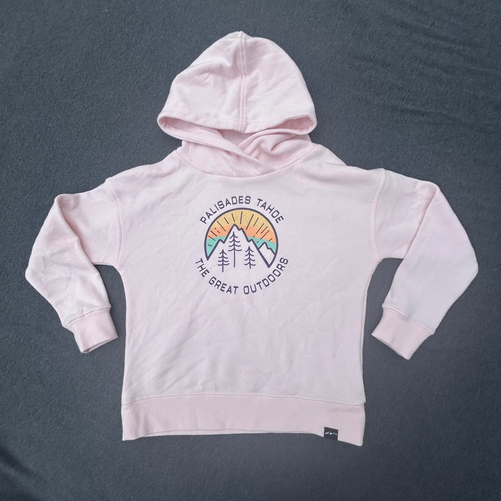 Palisades Tahoe Youth Medium Pink Hoodie NWT Lake‎ Tahoe Resort Sweatshirt